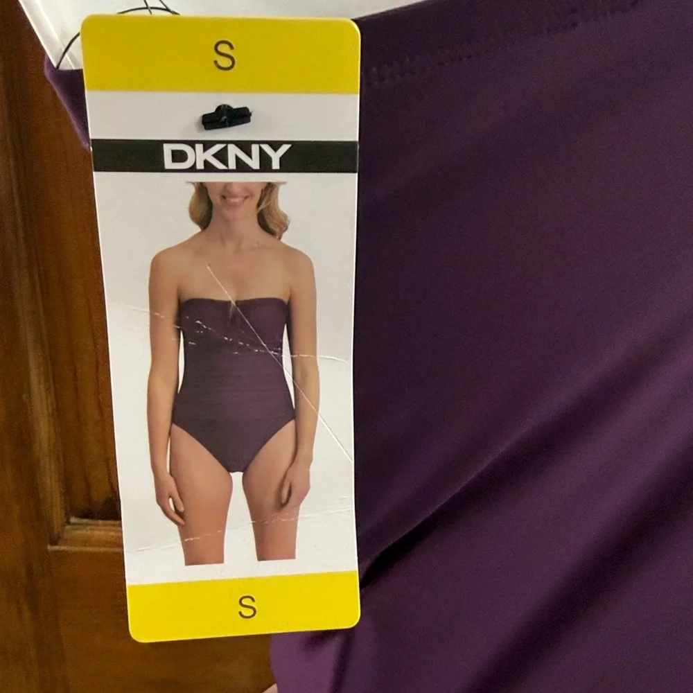 DKNY Plum Purple One-Piece Swim - Picture 4 of 8
